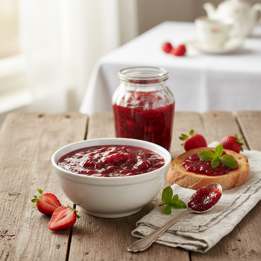 Photo de Recette de confiture de fraises onctueuse à l'ancienne