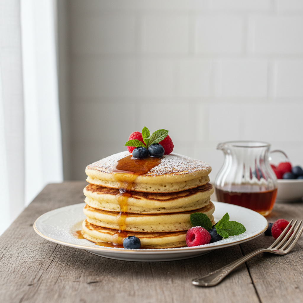 Photo de Recette de pancakes moelleux et gonflés à souhait