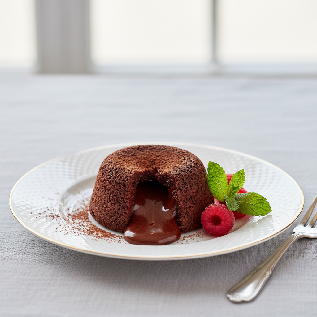 Photo de Recette du véritable fondant au chocolat Nestlé Dessert