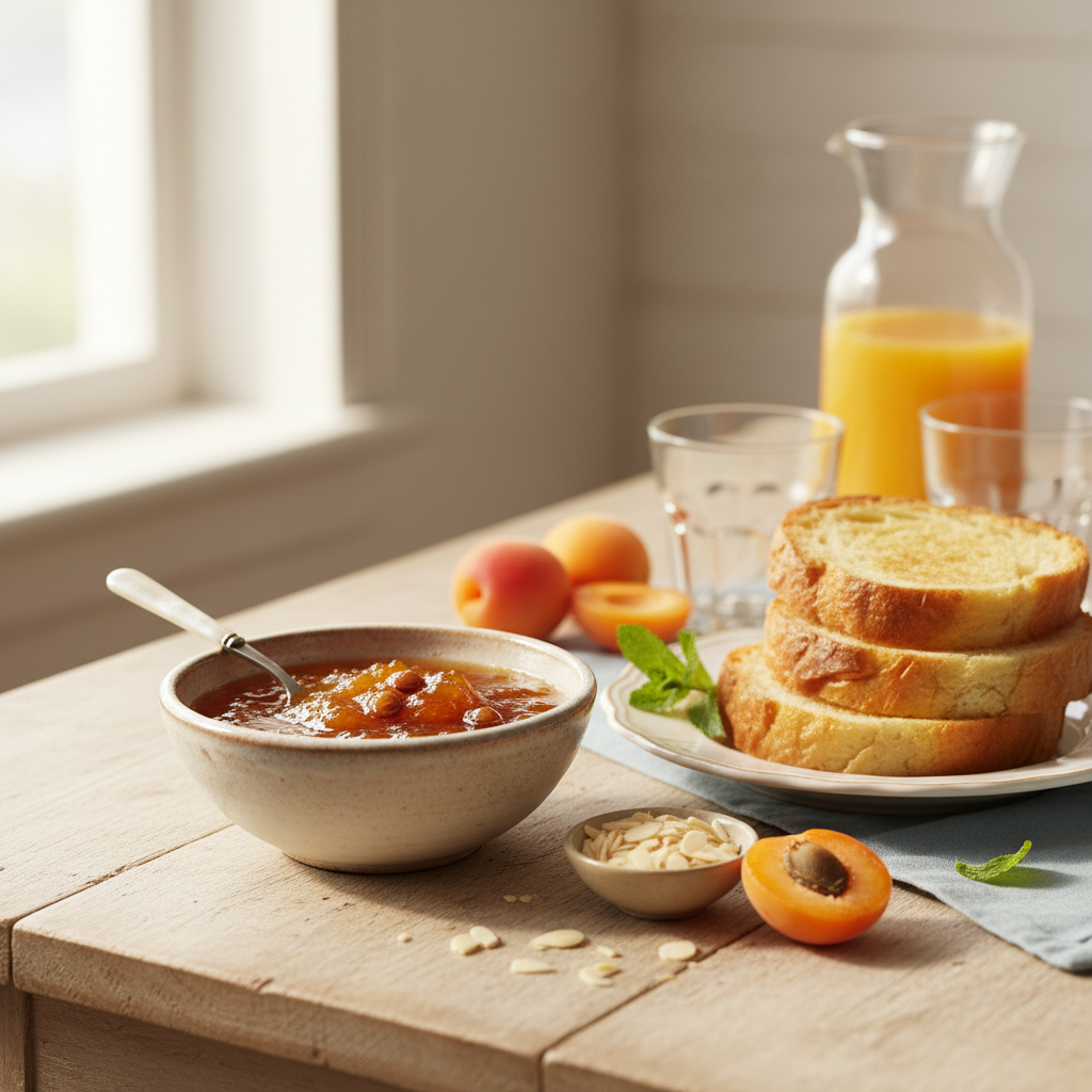 Photo de Recette de confiture d'abricots artisanale aux amandons