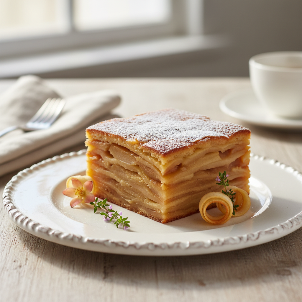 Photo de Recette de gâteau invisible aux pommes fondant et léger
