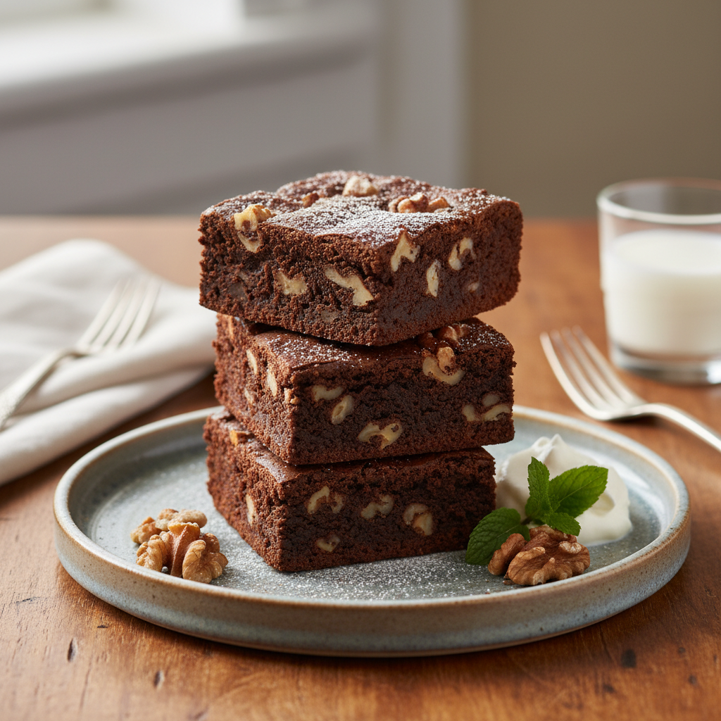 Photo de Recette de brownies aux noix gourmands et authentiques