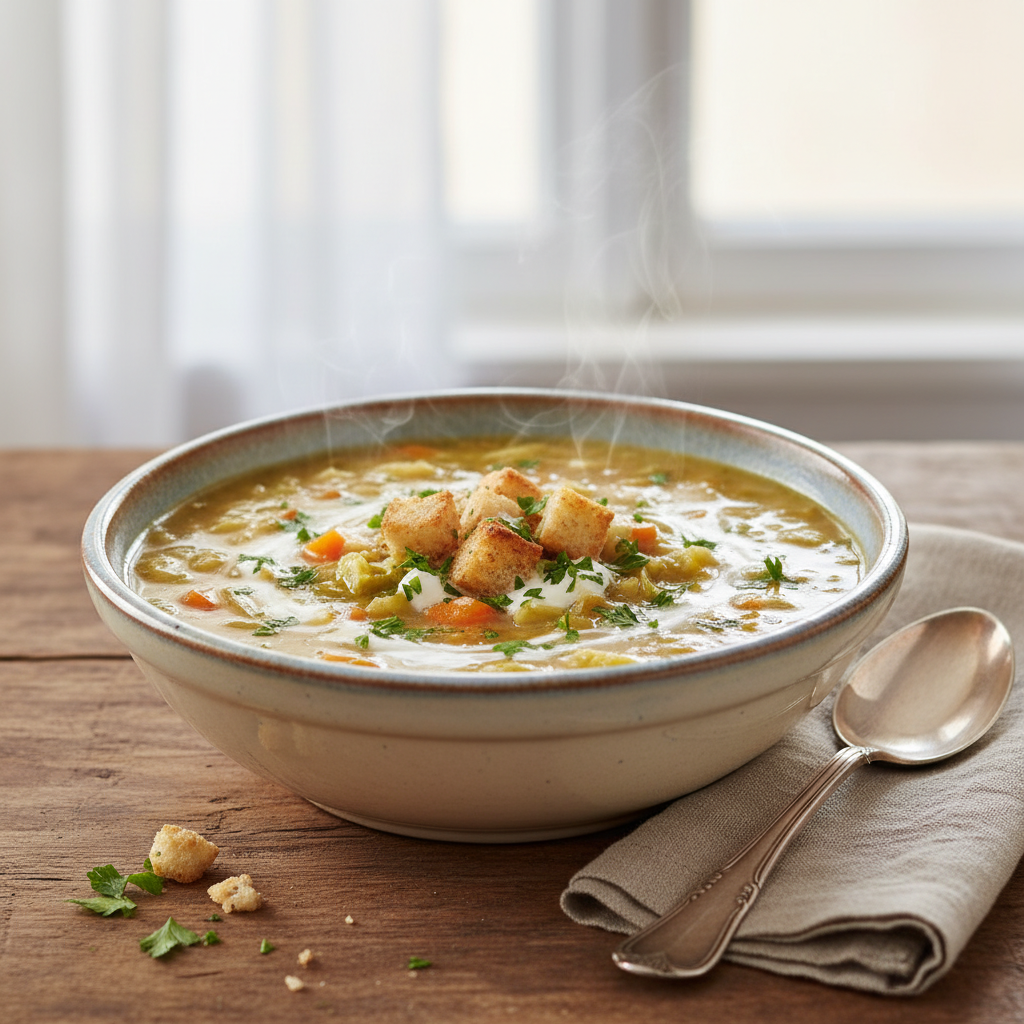 Photo de Recette de soupe au chou traditionnelle à l'ancienne