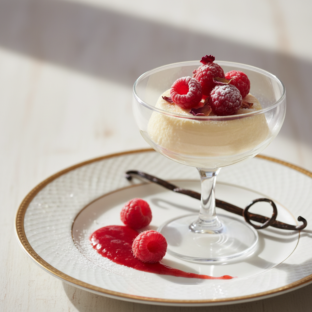 Photo de Recette de panna cotta à la vanille onctueuse et fondante