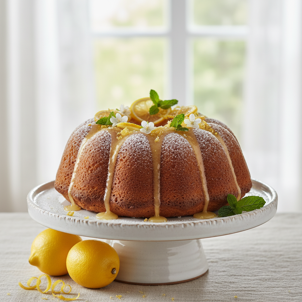 Photo de Recette de gâteau au yaourt ultra moelleux au citron