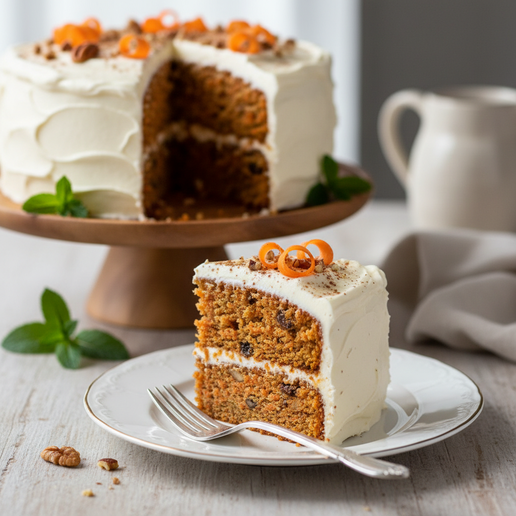 Photo de Recette de carrot cake épicé au glaçage onctueux