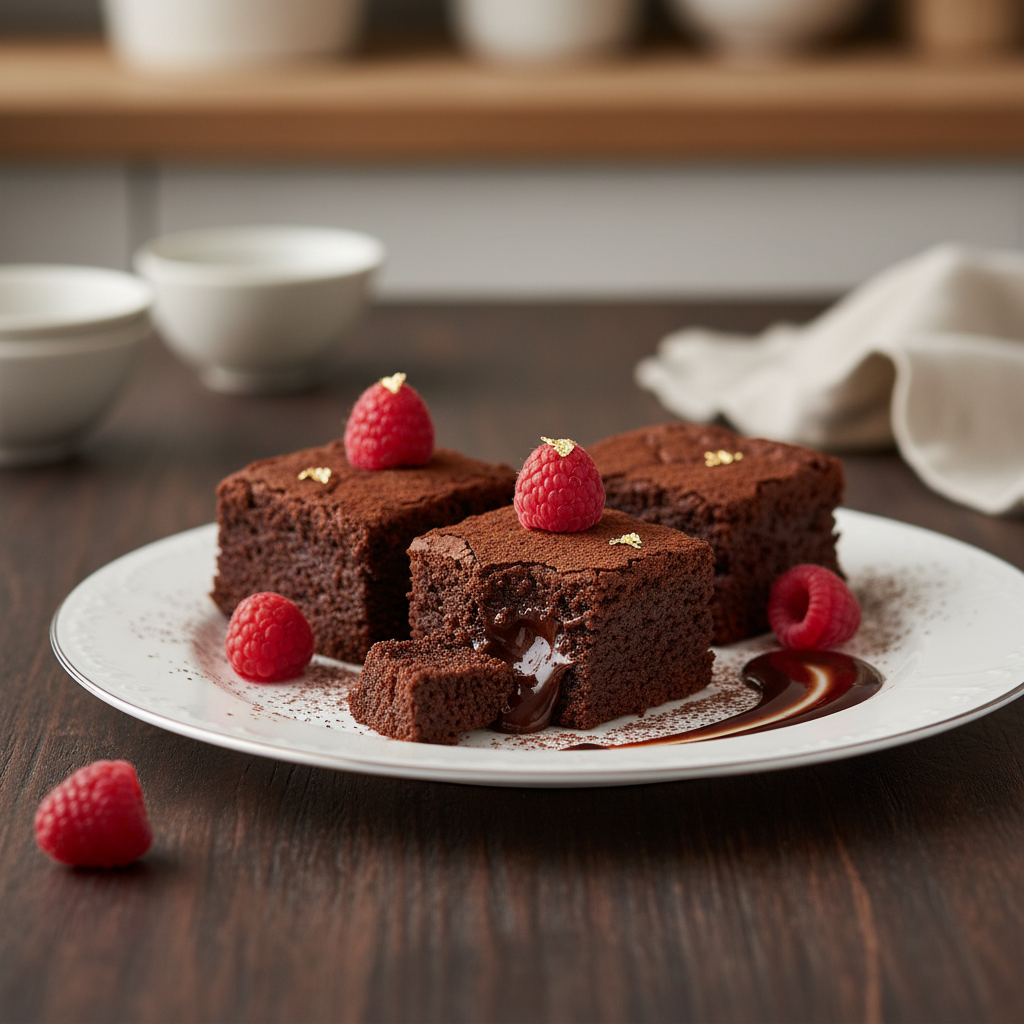 Photo de Recette de brownies fondants au chocolat noir intense