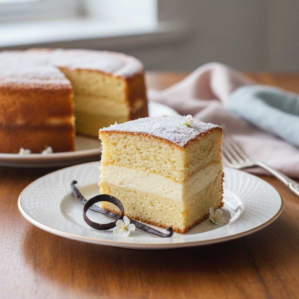 Photo de Recette de gâteau magique à la vanille et fleur de sel