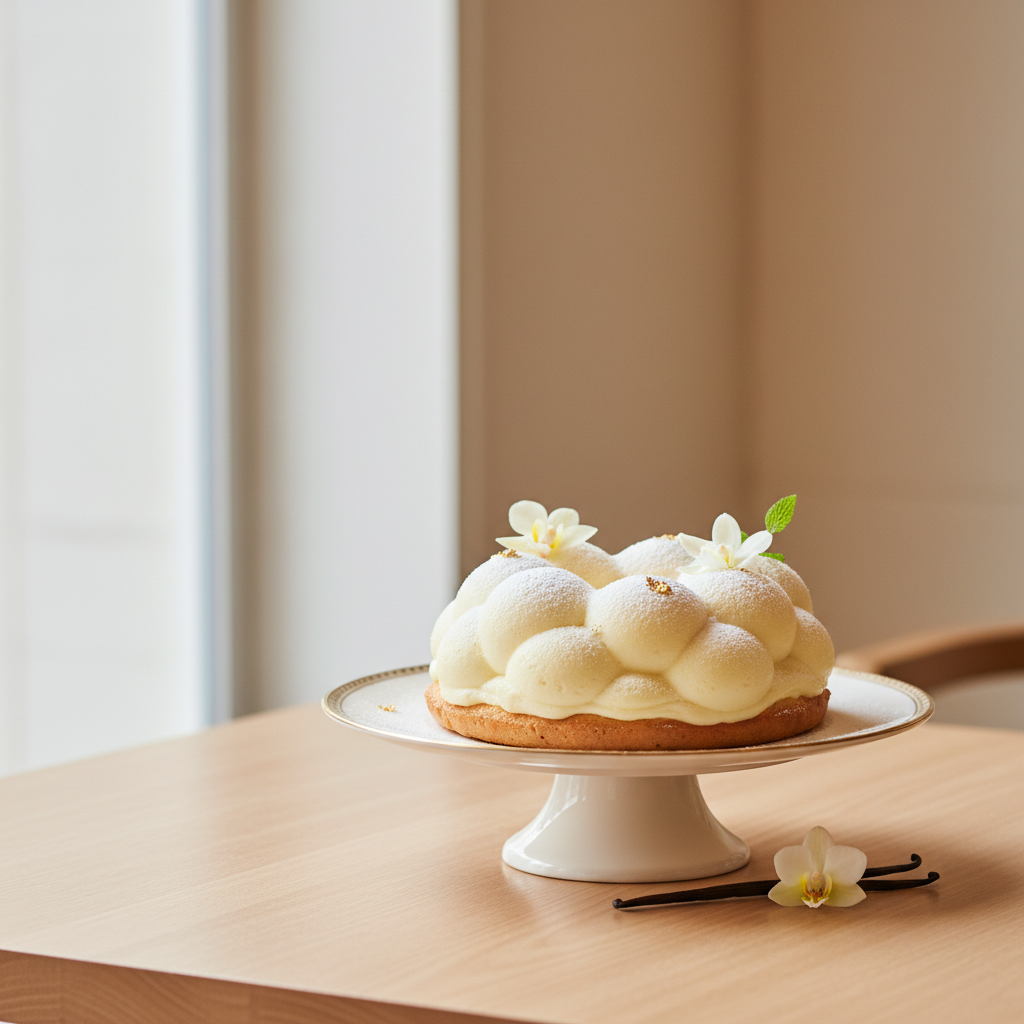 Photo de Recette de gâteau nuage fondant à la vanille bourbon