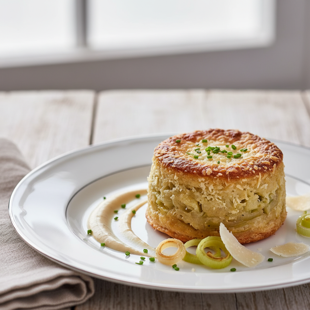 Photo de Recette de fondant au poireau et parmesan