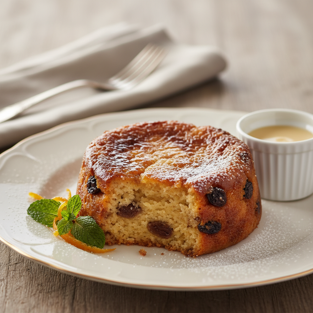 Photo de Recette du vrai pudding traditionnel au pain et raisins
