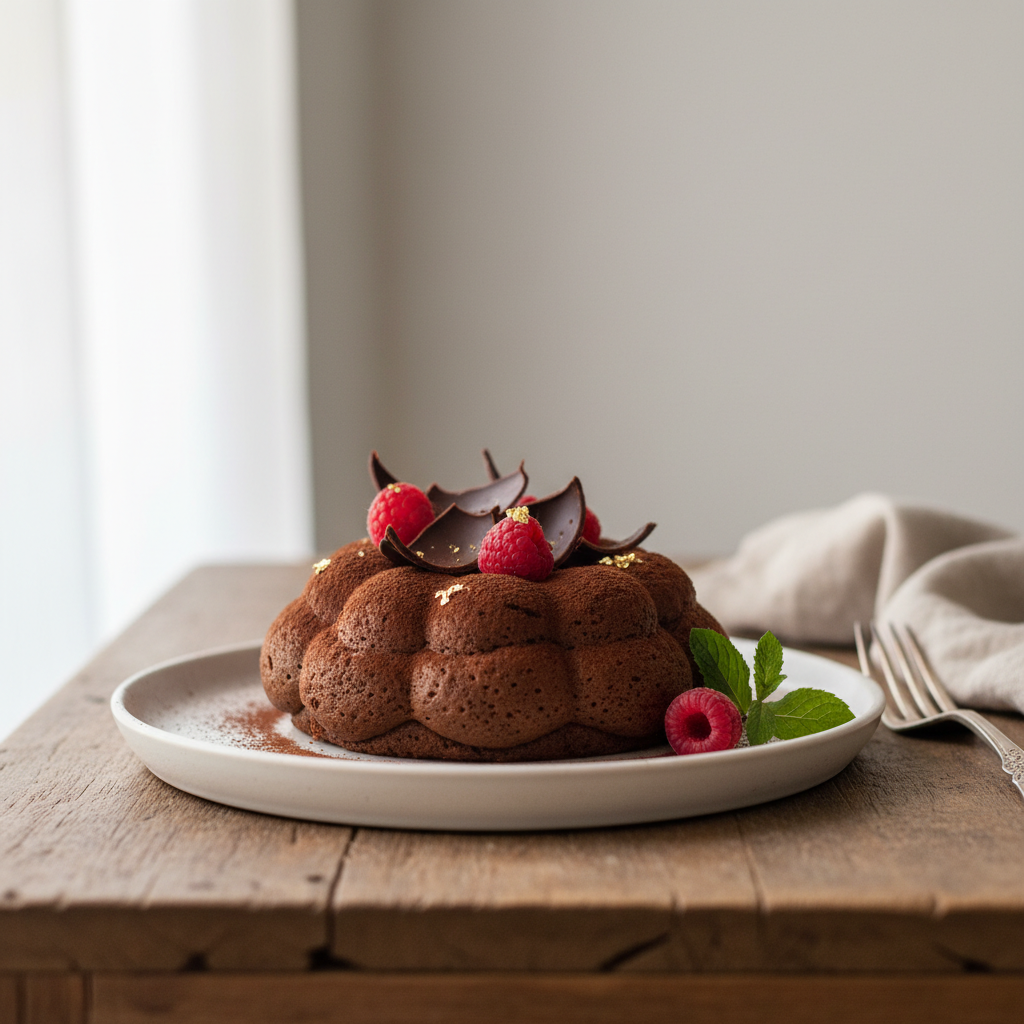 Photo de Recette du gâteau au yaourt au chocolat intense et aérien