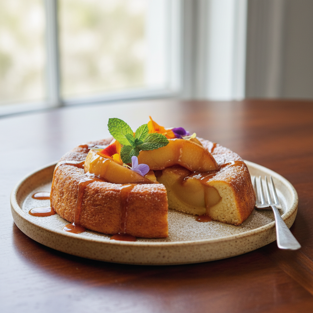 Photo de Recette d'un clafoutis aux pommes caramélisées et fondant
