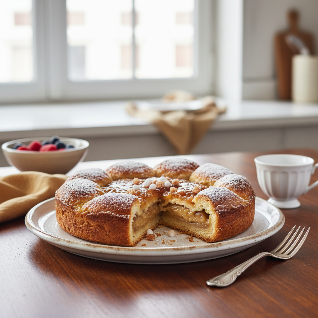 Photo de Recette de la tarte au sucre briochée et fondante