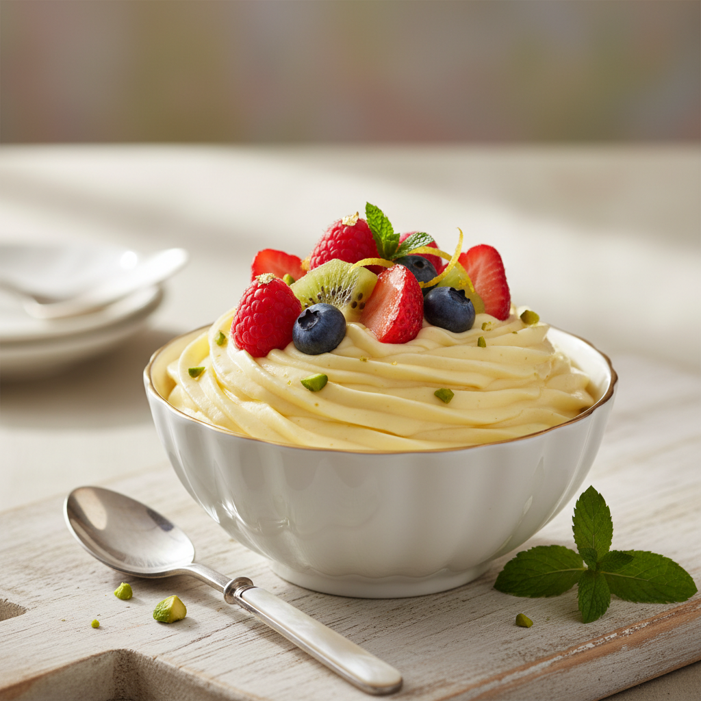 Photo de Recette de crème pâtissière pour tartes aux fruits