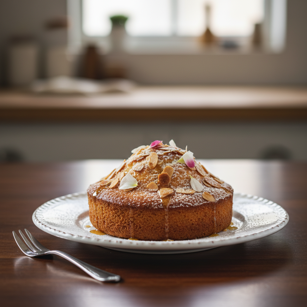 Photo de Recette de gâteau amandine traditionnel au beurre noisette