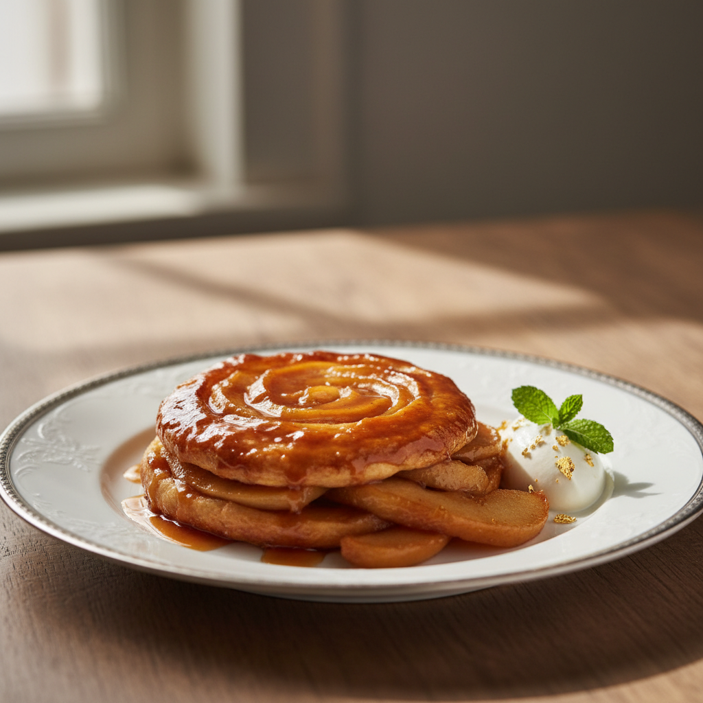 Photo de Recette de la tarte tatin caramélisée et fondante