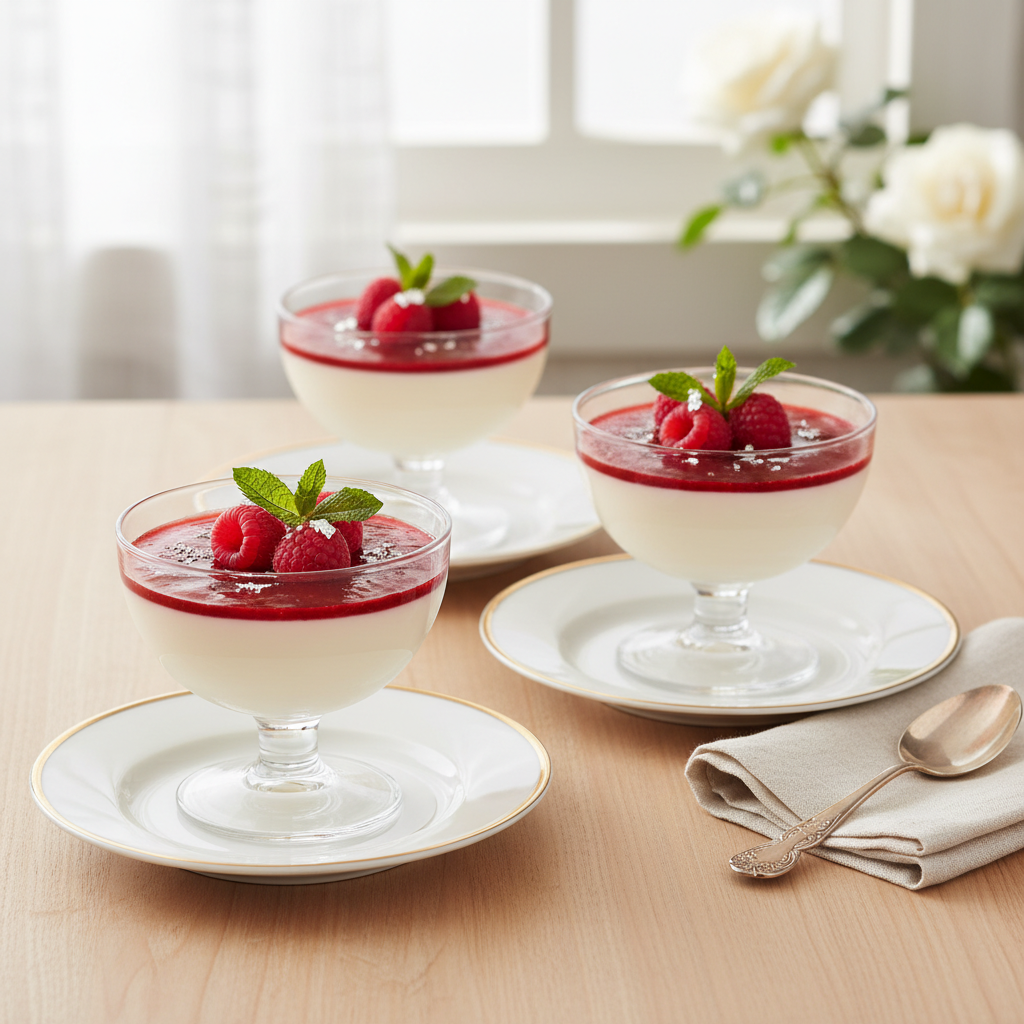 Photo de Recette de panna cotta traditionnelle et onctueuse