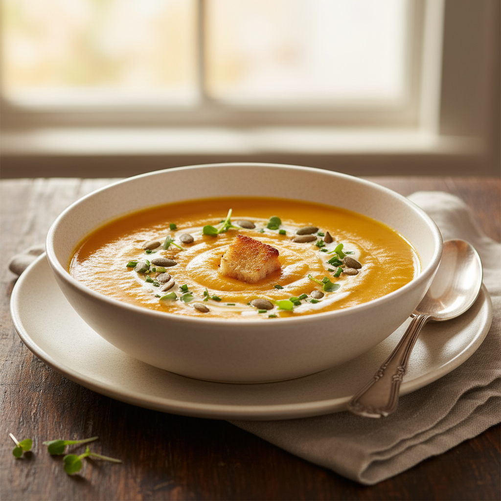 Photo de Recette de soupe au potiron onctueuse de nos grands-mères