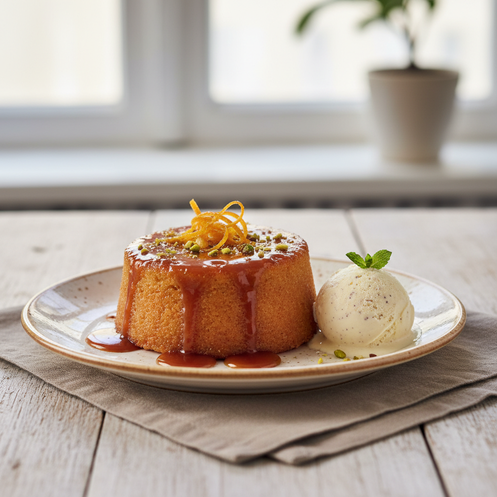 Photo de Recette du gâteau à la semoule onctueux et caramélisé