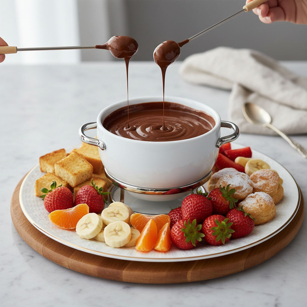Photo de Recette de fondue au chocolat onctueuse pour gourmands