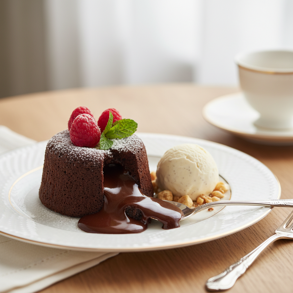 Photo de Recette de fondant au chocolat intense et cœur soyeux