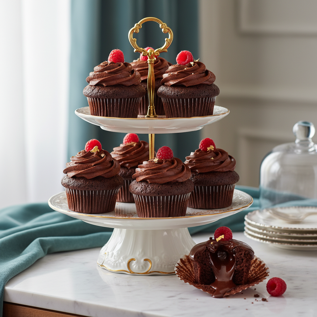 Photo de Recette de cupcakes au chocolat intenses et fondants