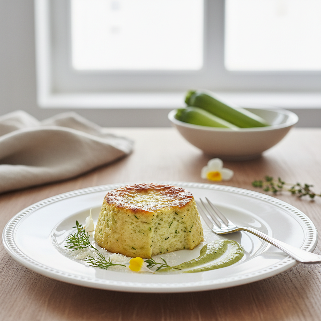 Photo de Recette du flan de courgettes fondant au parmesan