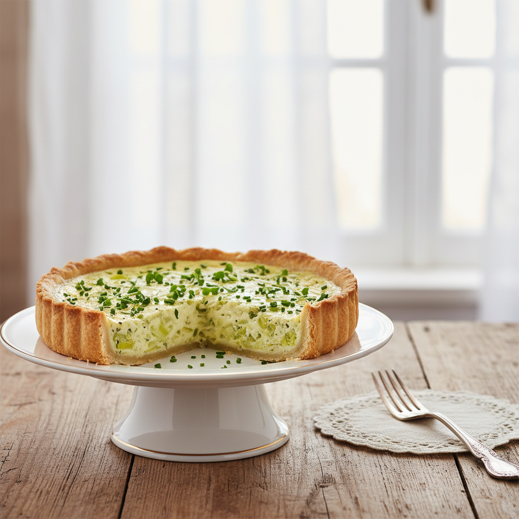 Photo de Recette de la tarte aux poireaux fondante et crémeuse