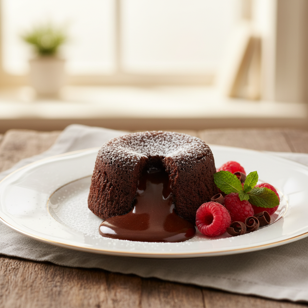 Photo de Recette du fondu au chocolat intense et son cœur coulant