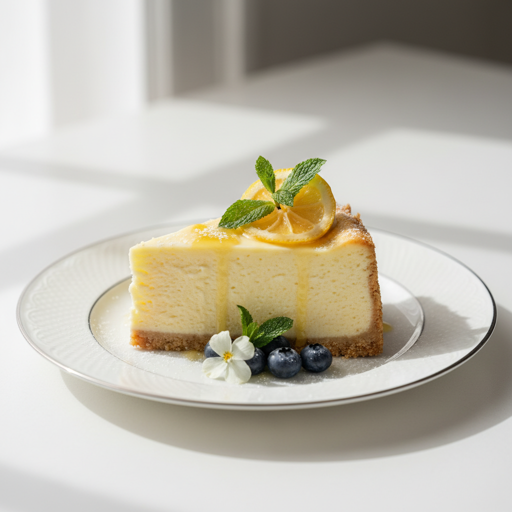 Photo de Recette de cheesecake au citron frais et fondant