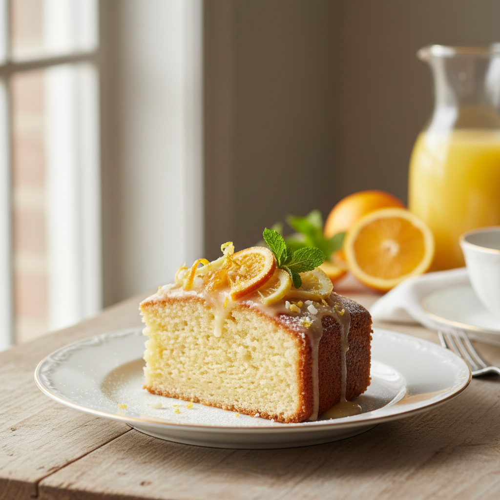 Photo de Recette de cake moelleux à la vanille et aux agrumes