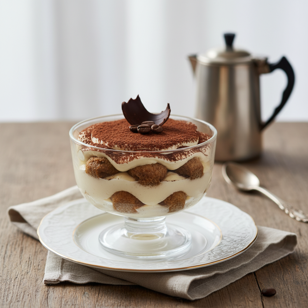Photo de Recette du tiramisu au café crémeux et traditionnel