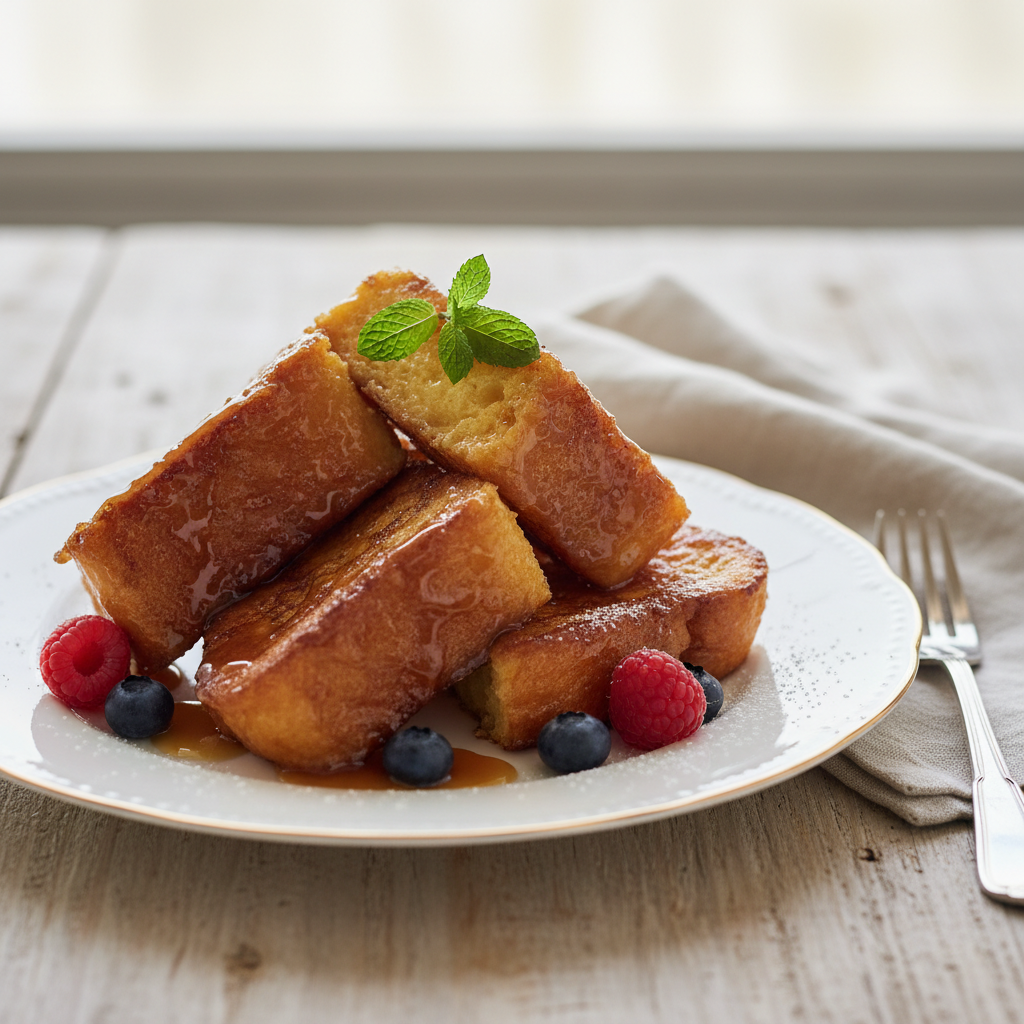 Photo de Recette de pain perdu caramélisé et ultra fondant