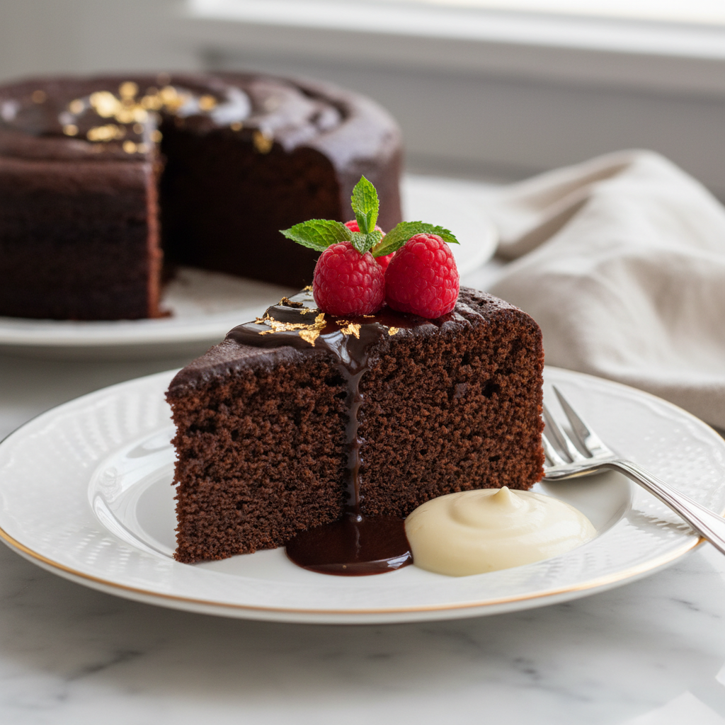 Photo de Recette de gâteau au chocolat intense et ultra moelleux