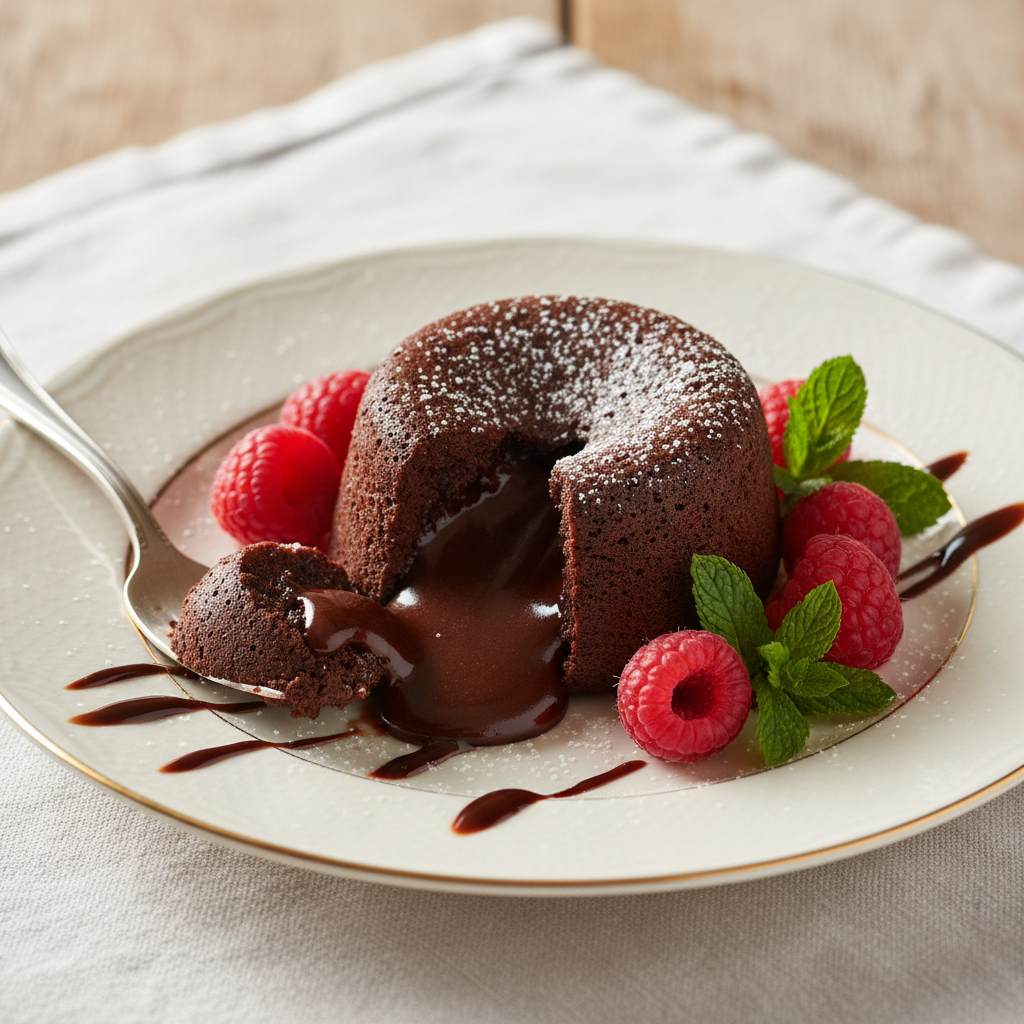 Photo de Recette du coulant au chocolat au cœur intensément fondant