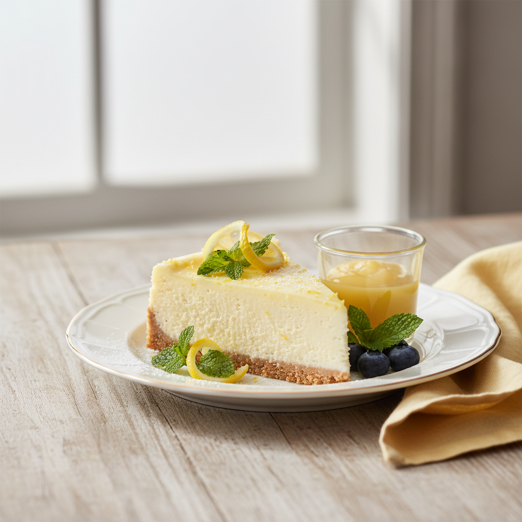 Photo de Recette de cheesecake au citron frais et onctueux