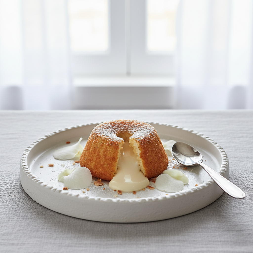 Photo de Recette de gâteau fondant à la noix de coco et au lait