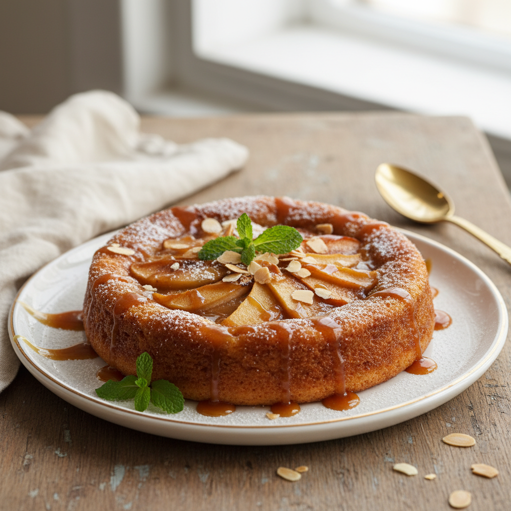 Photo de Recette de clafoutis aux pommes fondant et caramélisé