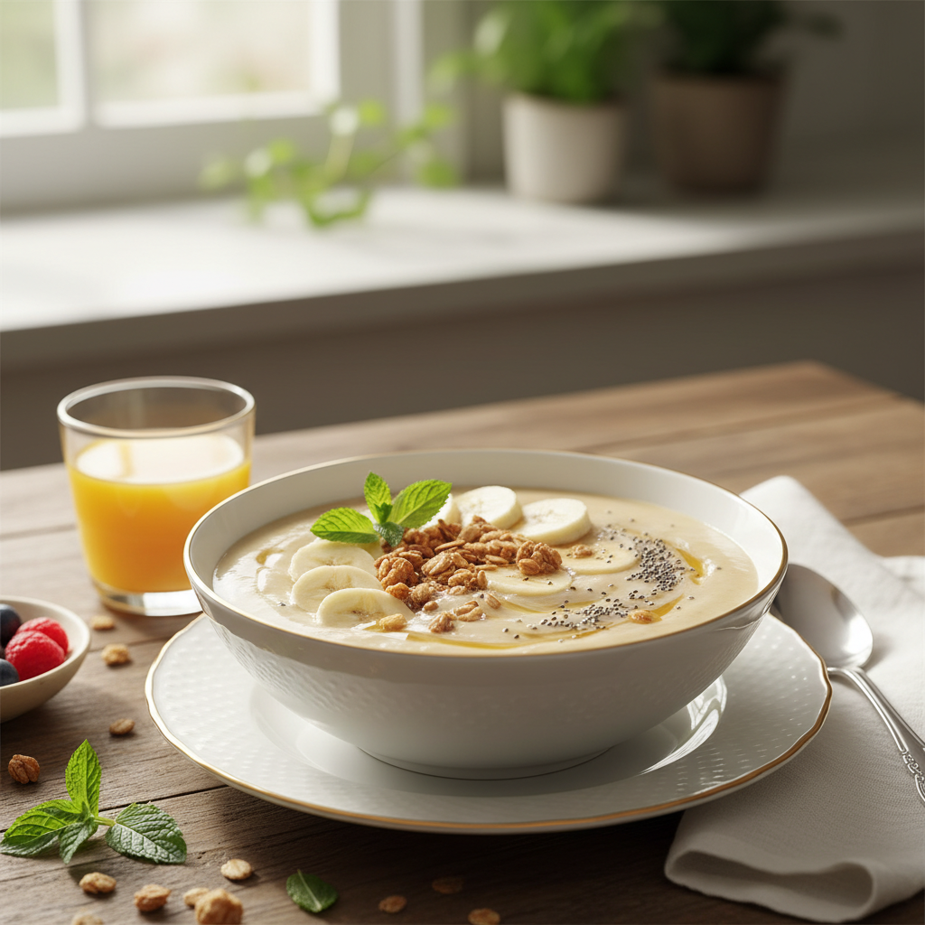 Photo de Recette du smoothie banane onctueux et énergisant