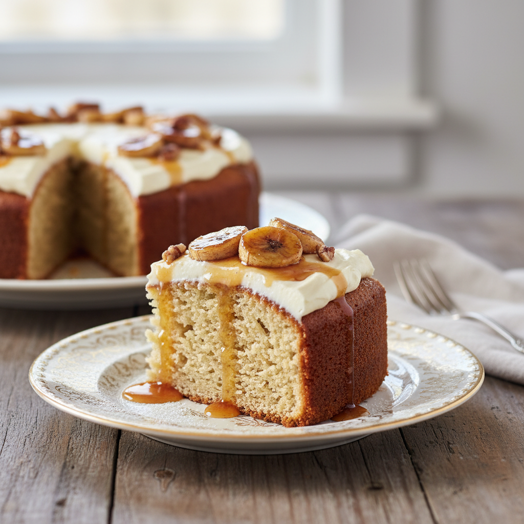Photo de Recette de gâteau bananes moelleux et savoureux