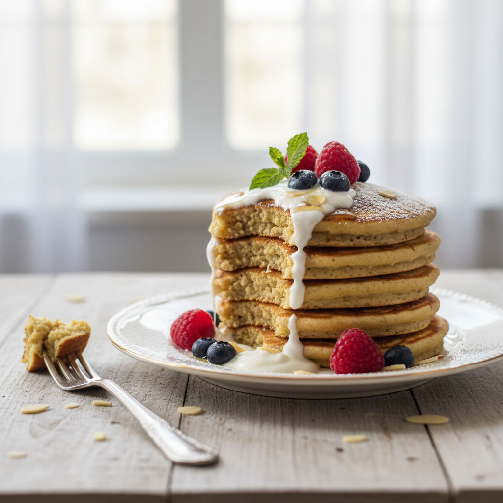 Photo de Recette de pancakes protéinés moelleux et énergisants