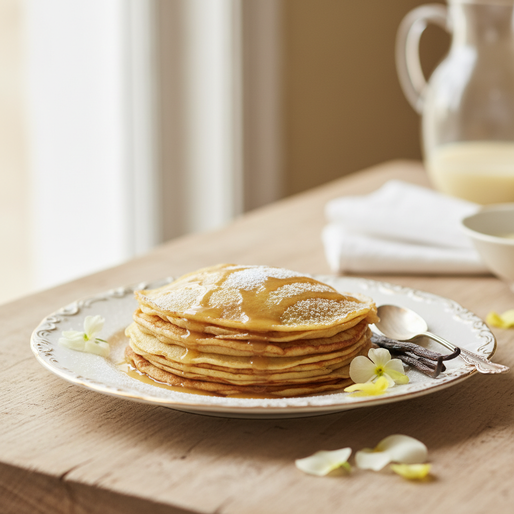 Photo de Recette des crêpes express au parfum de vanille