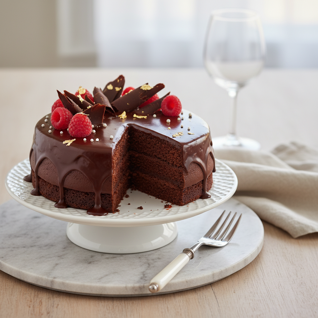 Photo de Recette de gâteau d'anniversaire au chocolat fondant
