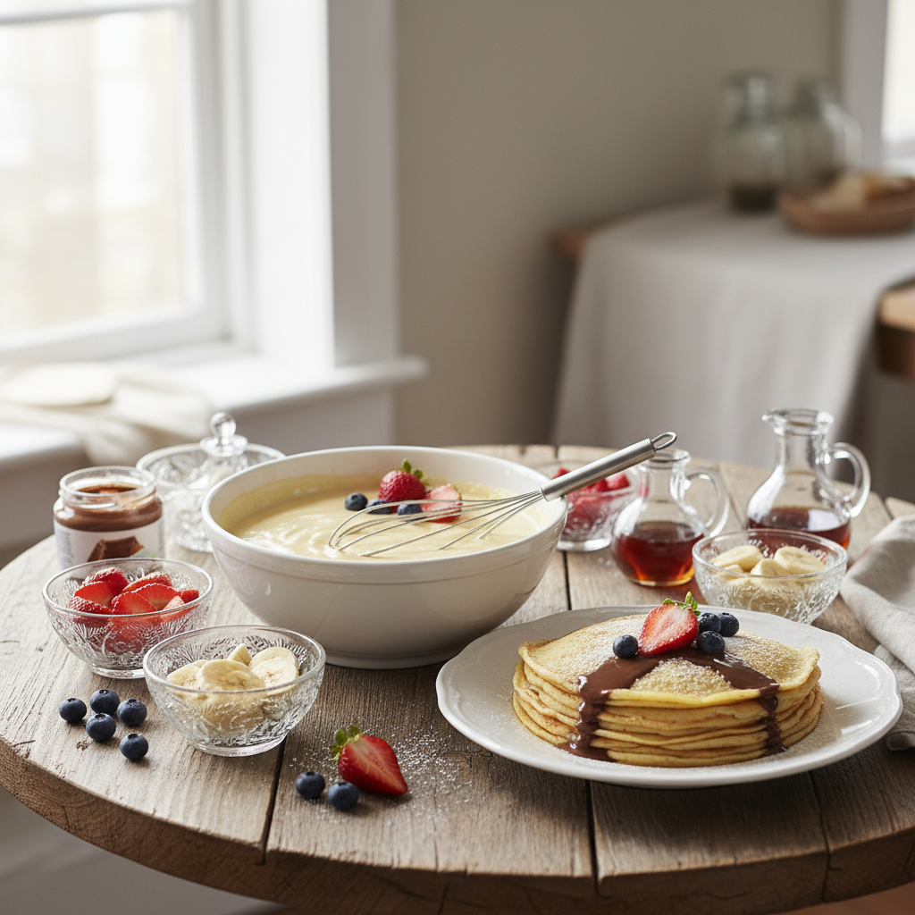 Photo de Recette de la pâte onctueuse pour une crepe party conviviale