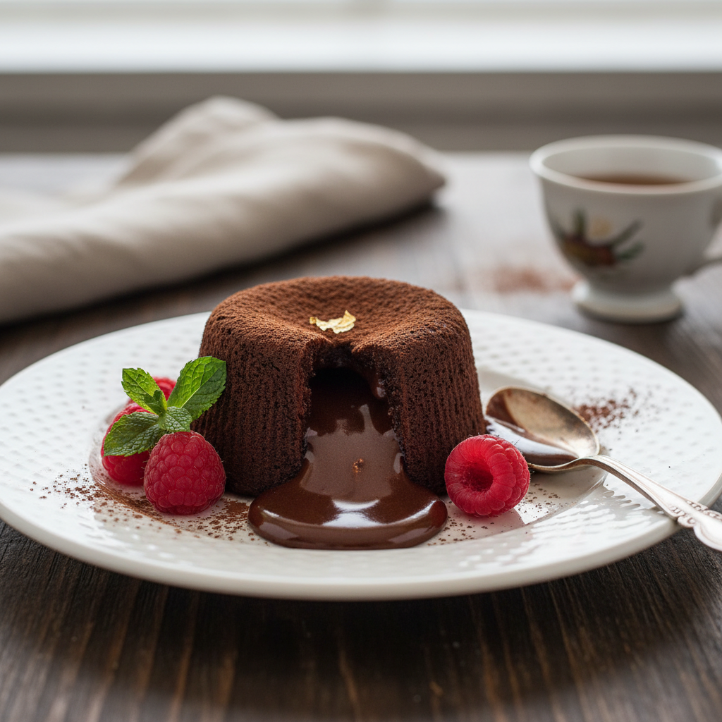 Photo de Recette du coulant au chocolat au cœur intensément fondant