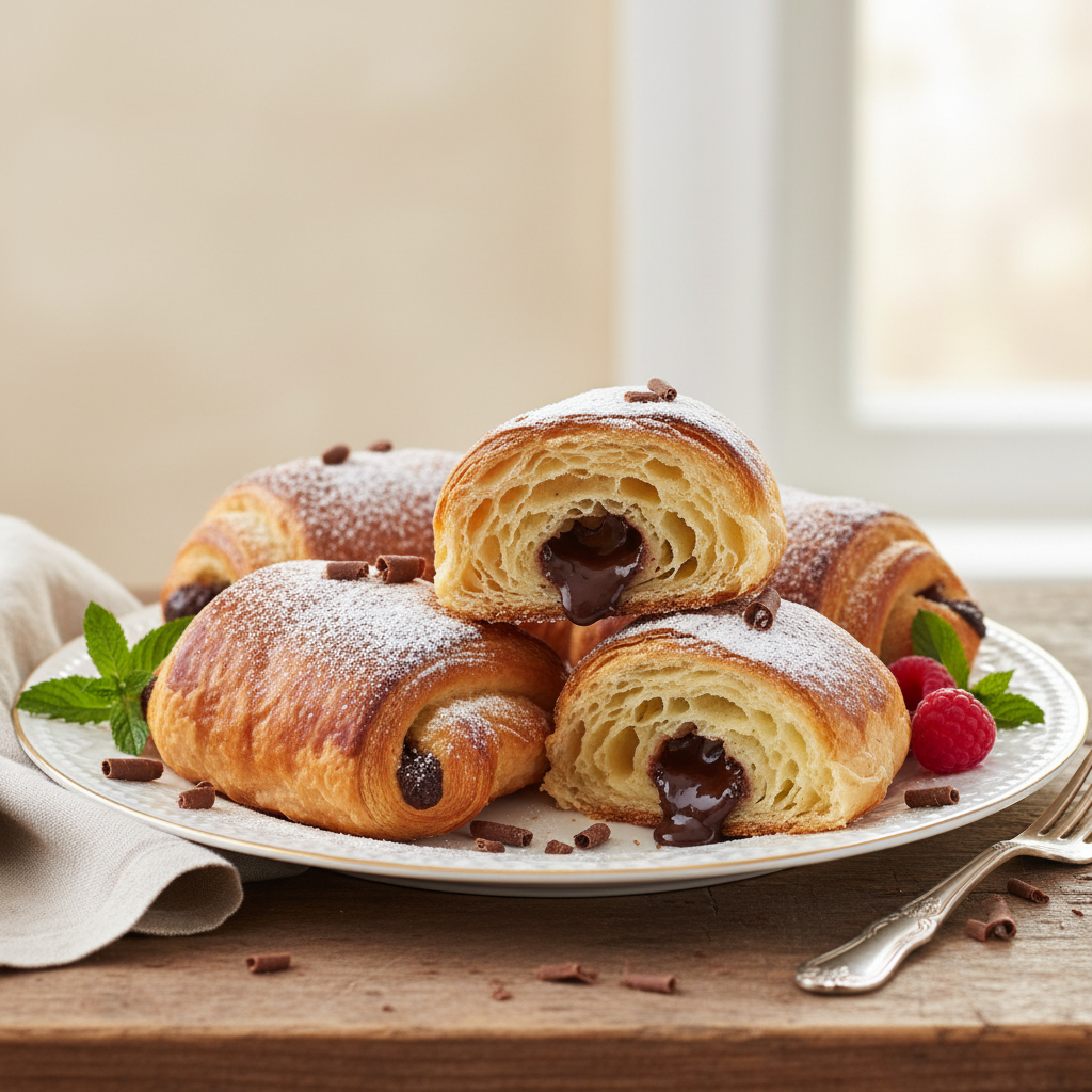 Photo de Recette du pain au chocolat traditionnel au feuilletage parfait