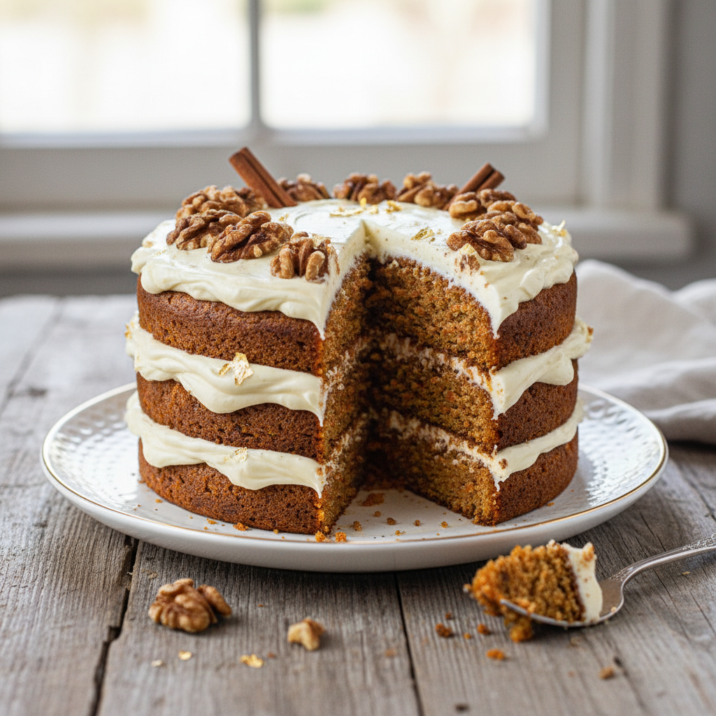 Photo de Recette de gâteau aux carottes épicé et ultra moelleux