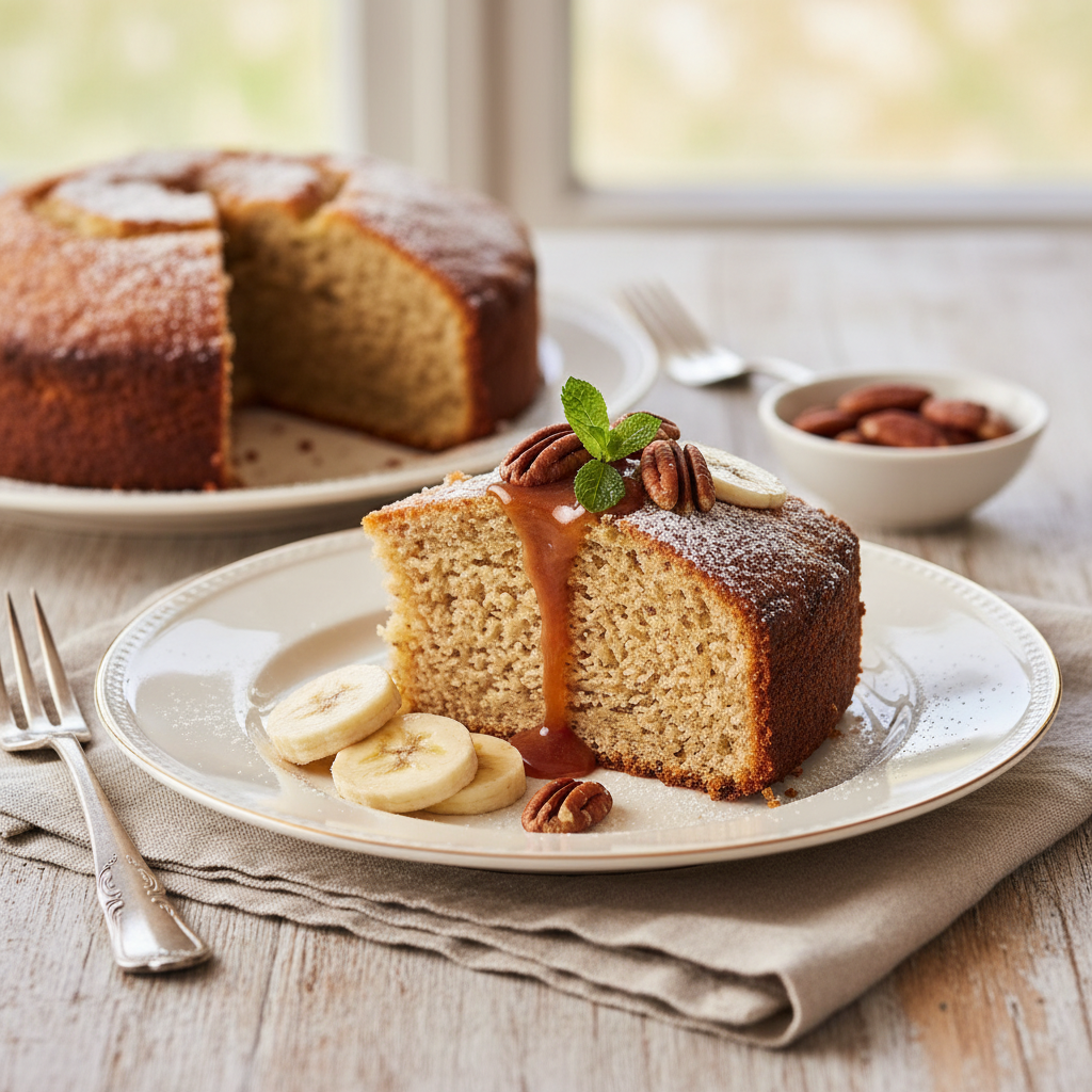 Photo de Recette de gâteau à la banane moelleux et parfumé