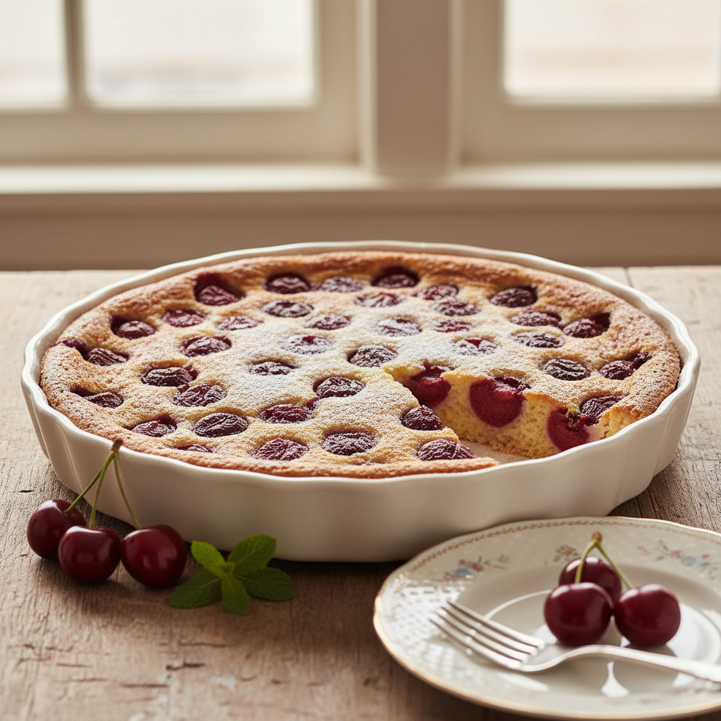 Photo de Recette du clafoutis aux cerises traditionnel et fondant